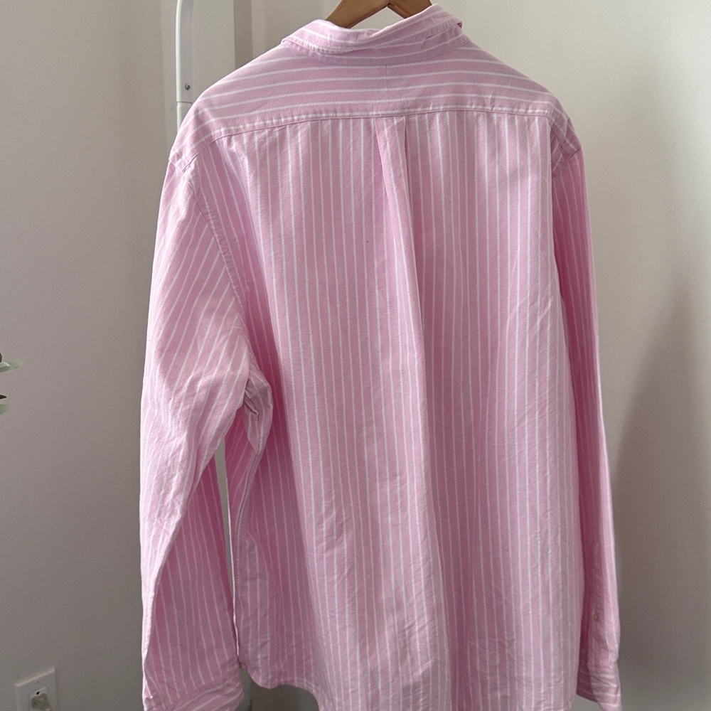 Polo by Ralph Lauren Pink and White Striped Button-Down Shirt - Picture 5 of 16